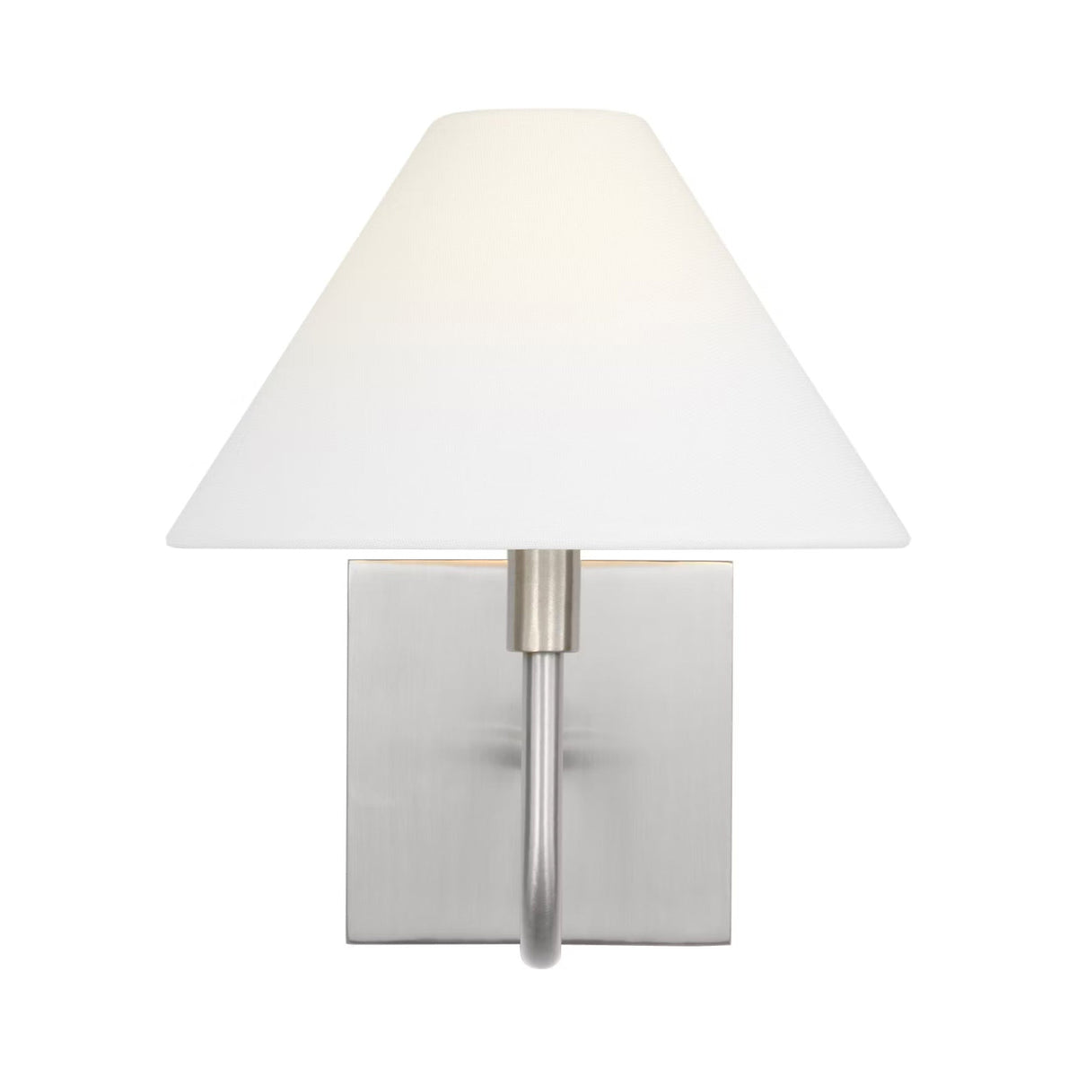 Eldon Bath Wall Light in Brushed Nickel.