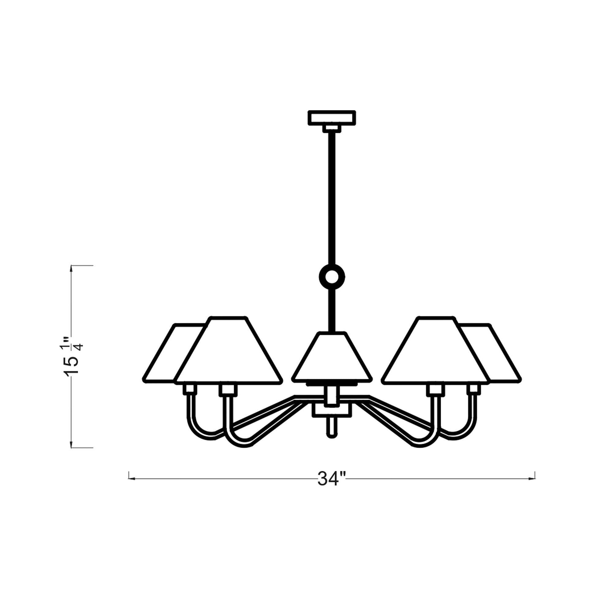 Eldon Chandelier - line drawing.