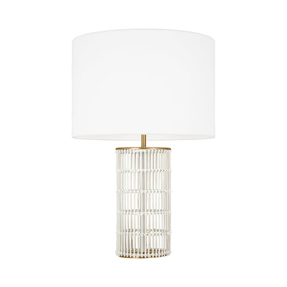 Elio Table Lamp in Burnished Brass.