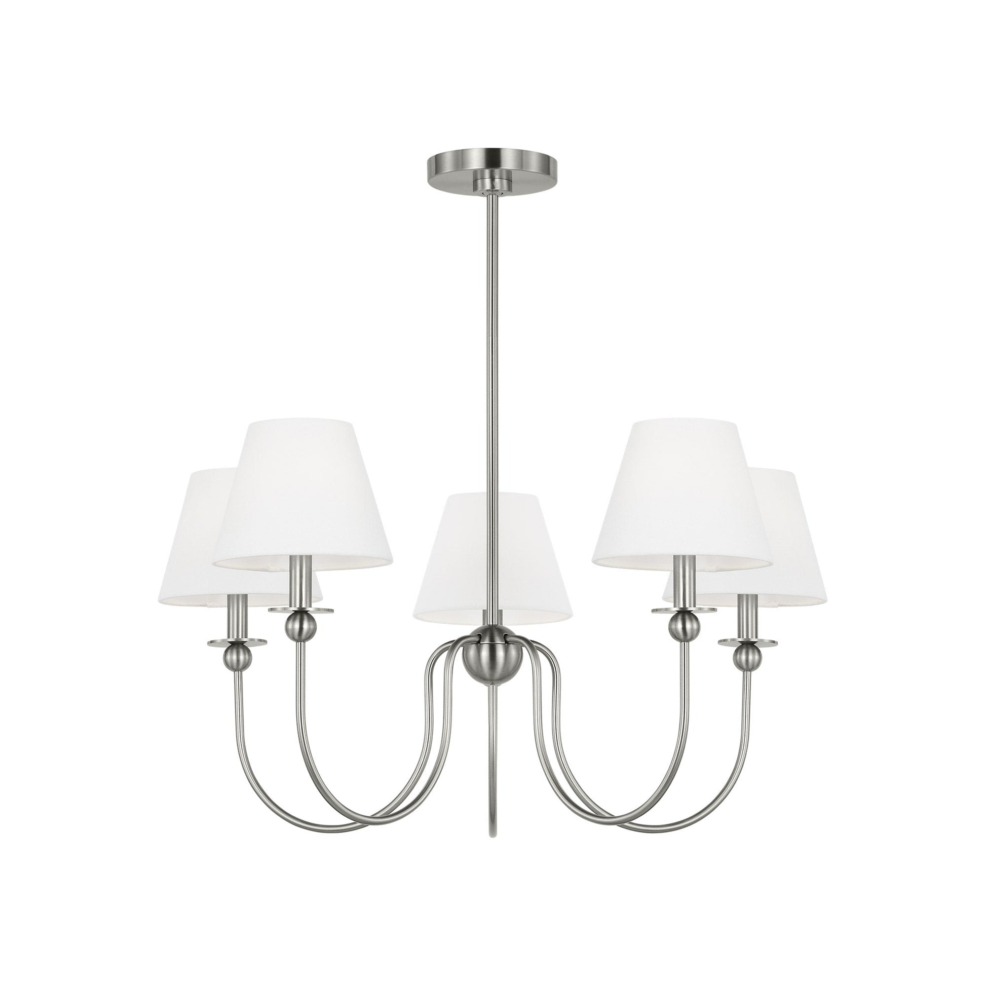 Elsay Chandelier in Brushed Nickel (Medium).