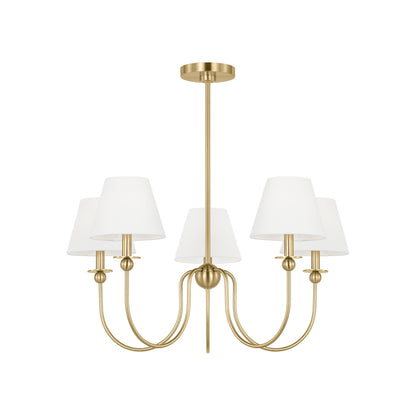 Elsay Chandelier in Satin Brass (Medium).