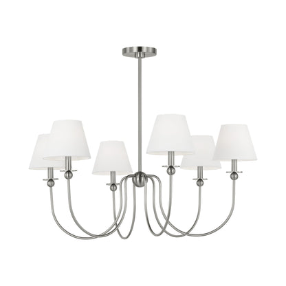 Elsay Chandelier in Brushed Nickel (Large).