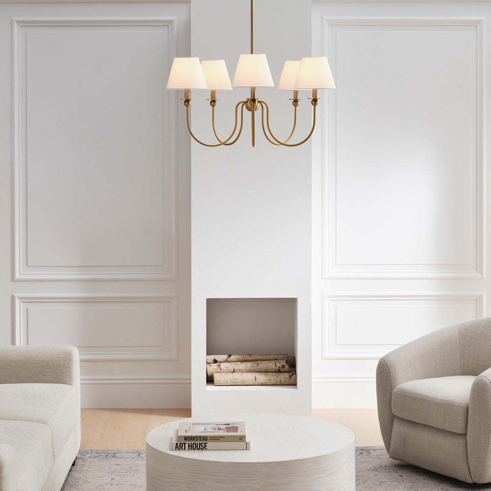 Elsay Chandelier in living room.