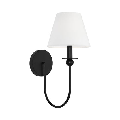 Elsay Wall Light in Midnight Black.