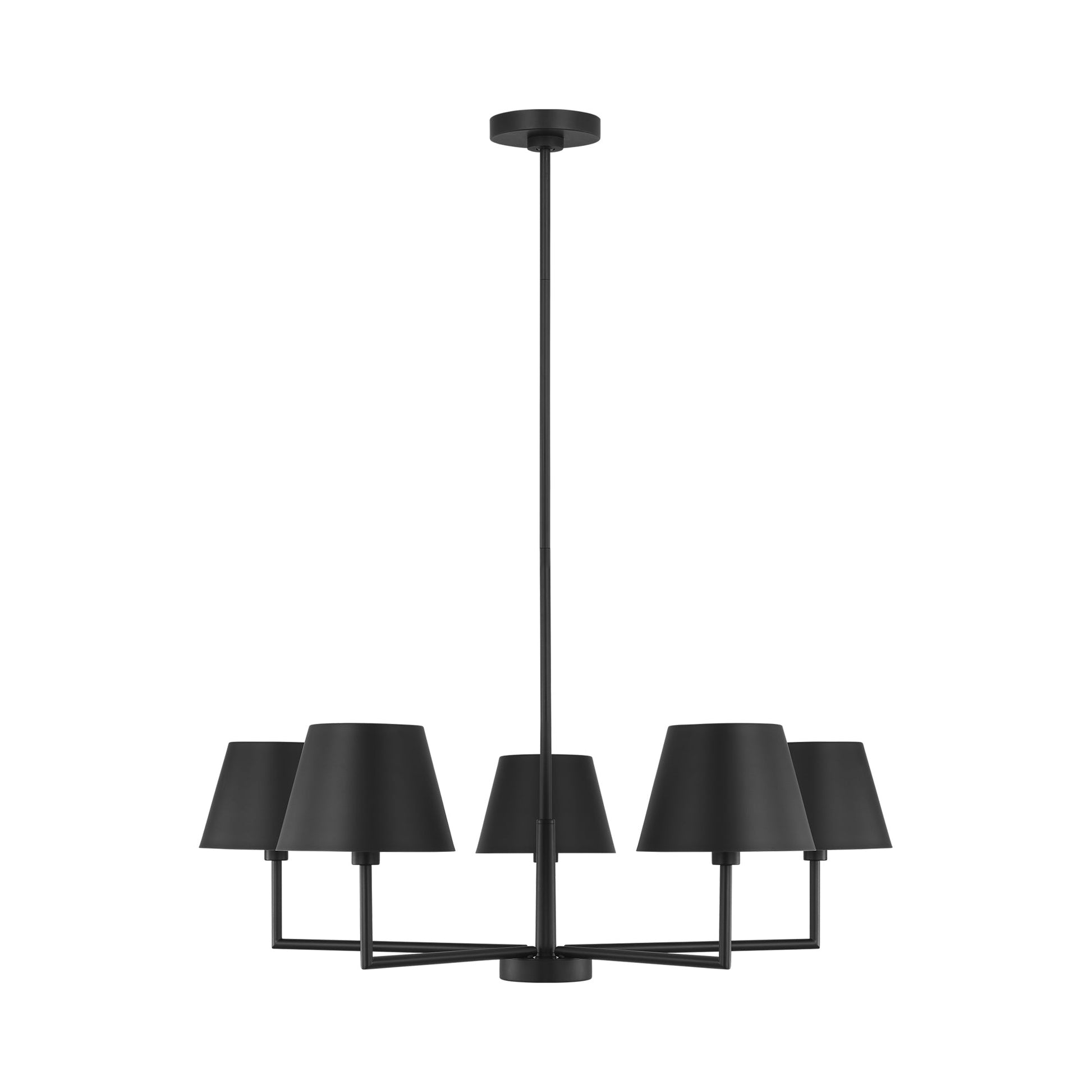 Ender Chandelier in Midnight Black.
