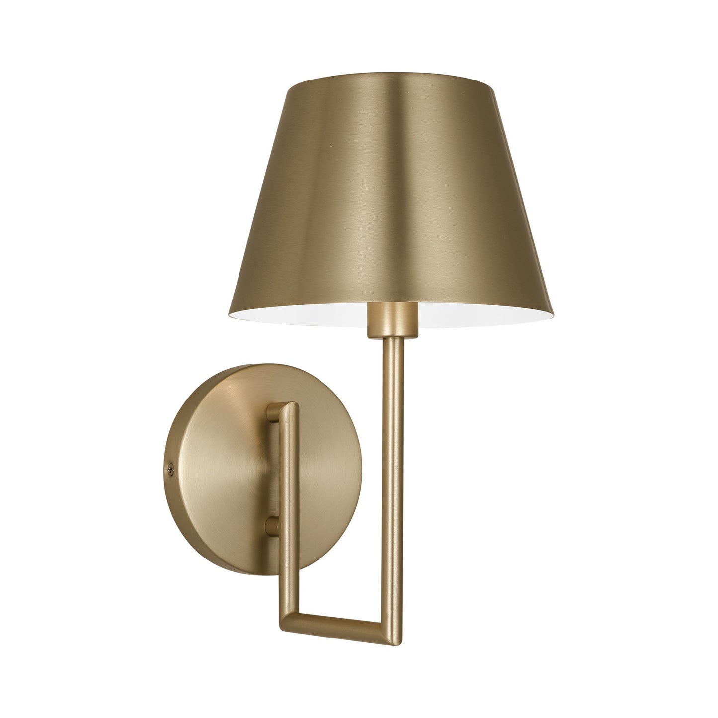Ender Wall Light in Satin Brass.
