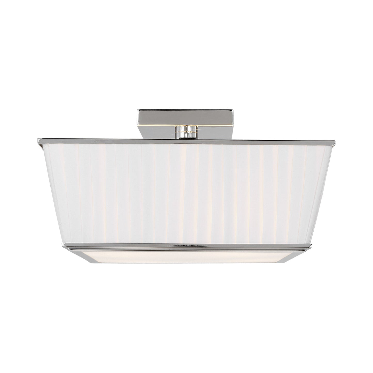 Esther Flush Mount Ceiling Light in Polished Nickel.