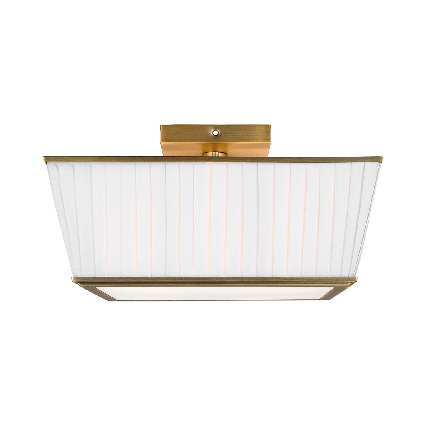 Esther Flush Mount Ceiling Light in Time Worn Brass.