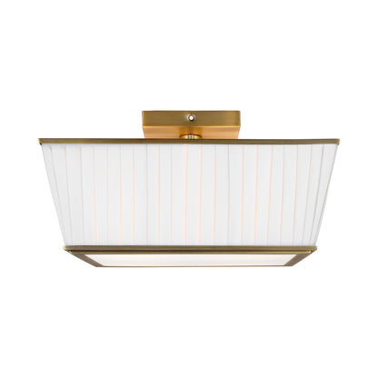 Esther Flush Mount Ceiling Light in Time Worn Brass.