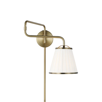 Esther Swing Arm Bath Wall Light in Time Worn Brass.