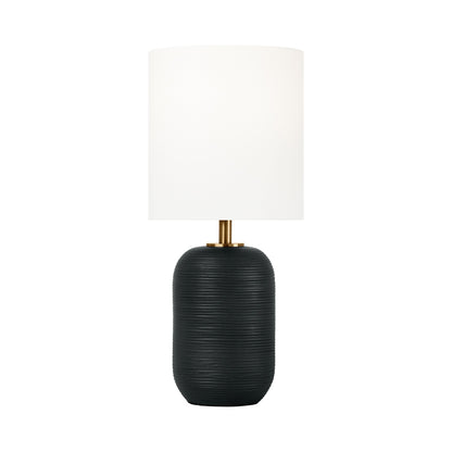 Fanny LED Table Lamp in Rough Black Ceramic (Small).