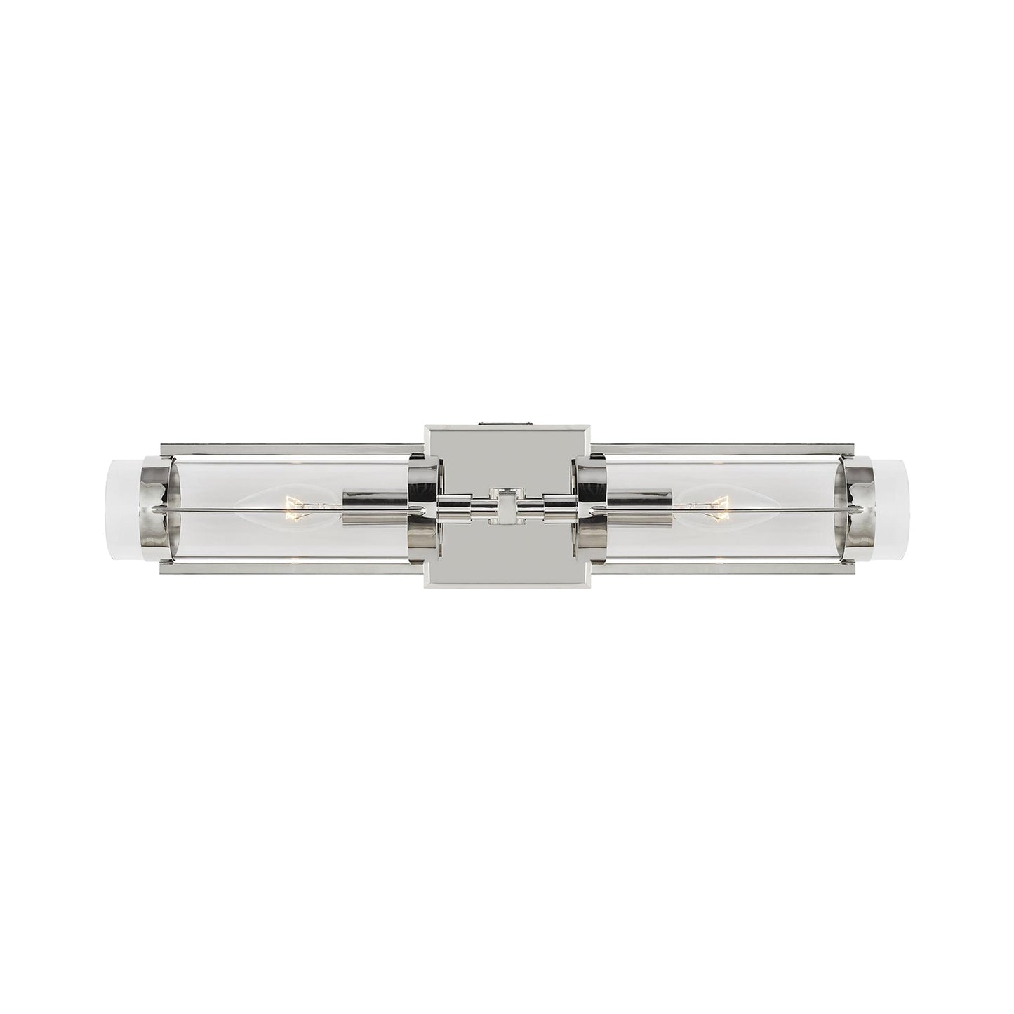 Flynn Linear Bath Wall Light in Polished Nickel.