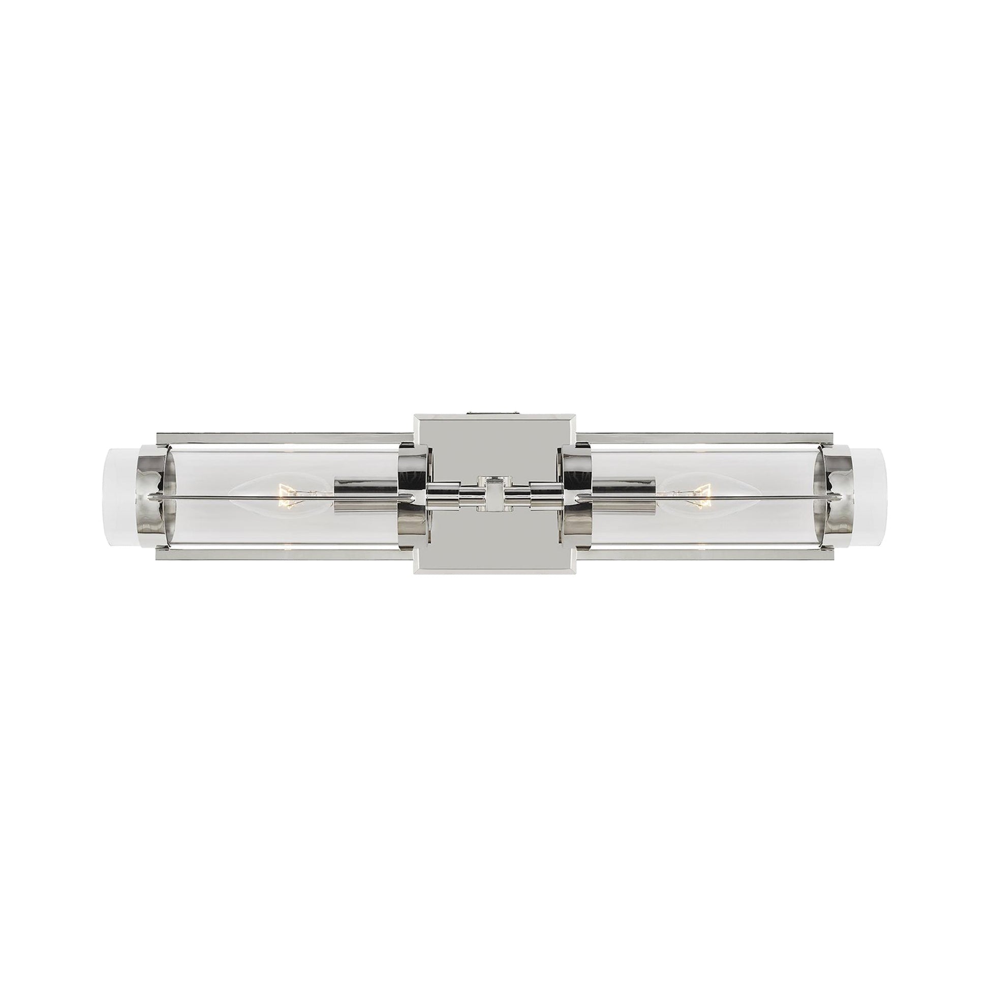 Flynn Linear Bath Wall Light in Polished Nickel.