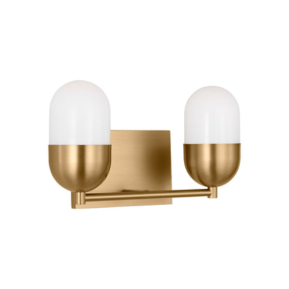 Foster Bath Vanity Light in Satin Brass (Medium).