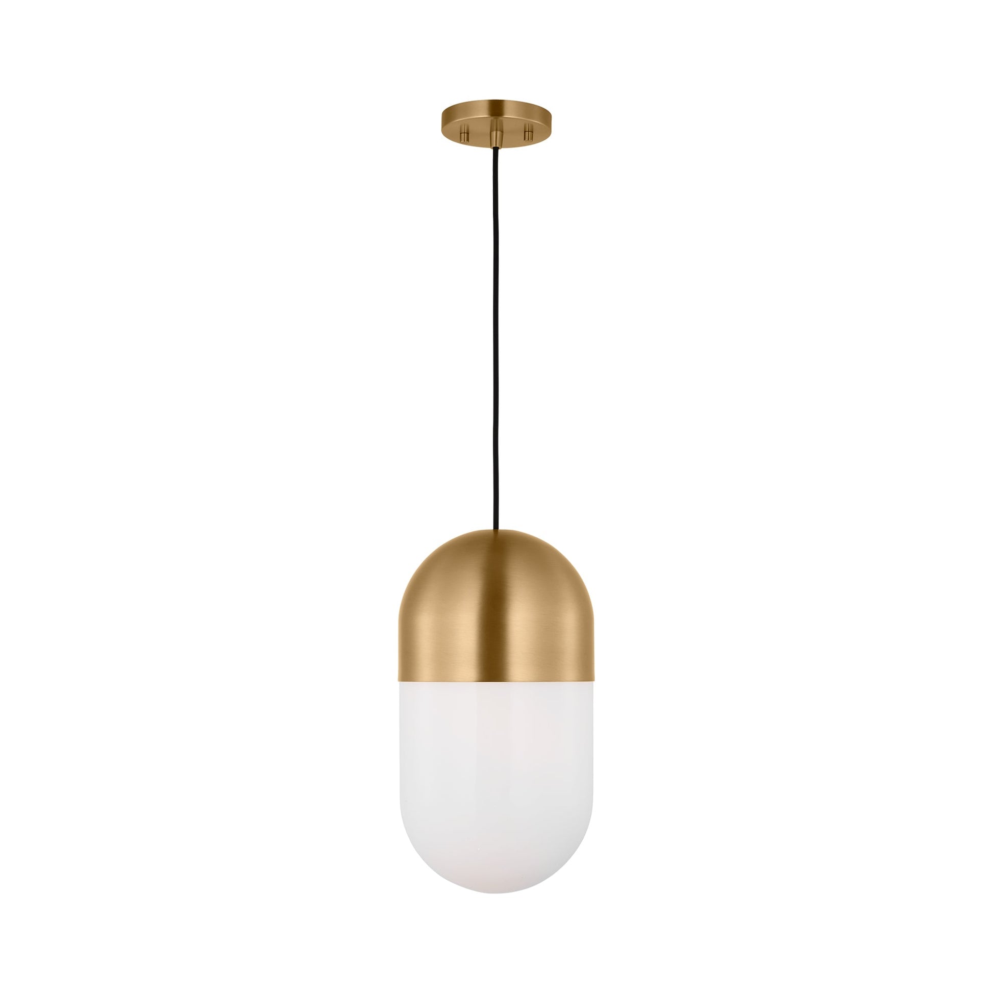 Foster Pendant Light in Satin Brass.