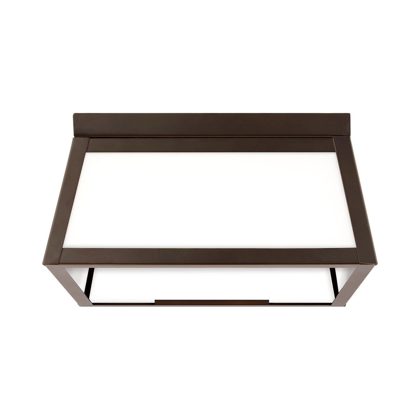 Founders Outdoor Flush Mount Ceiling Light in Antique Bronze (LED Bulb).