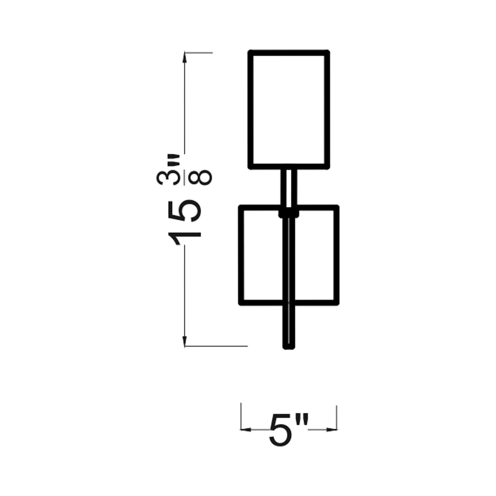 Foxdale Bath Wall Light - line drawing.