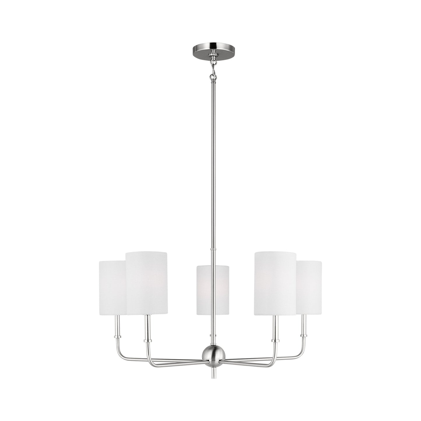 Foxdale Chandelier in Brushed Nickel (5-Light).