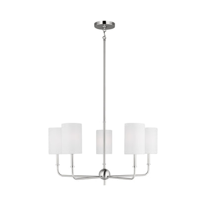 Foxdale Chandelier in Brushed Nickel (5-Light).