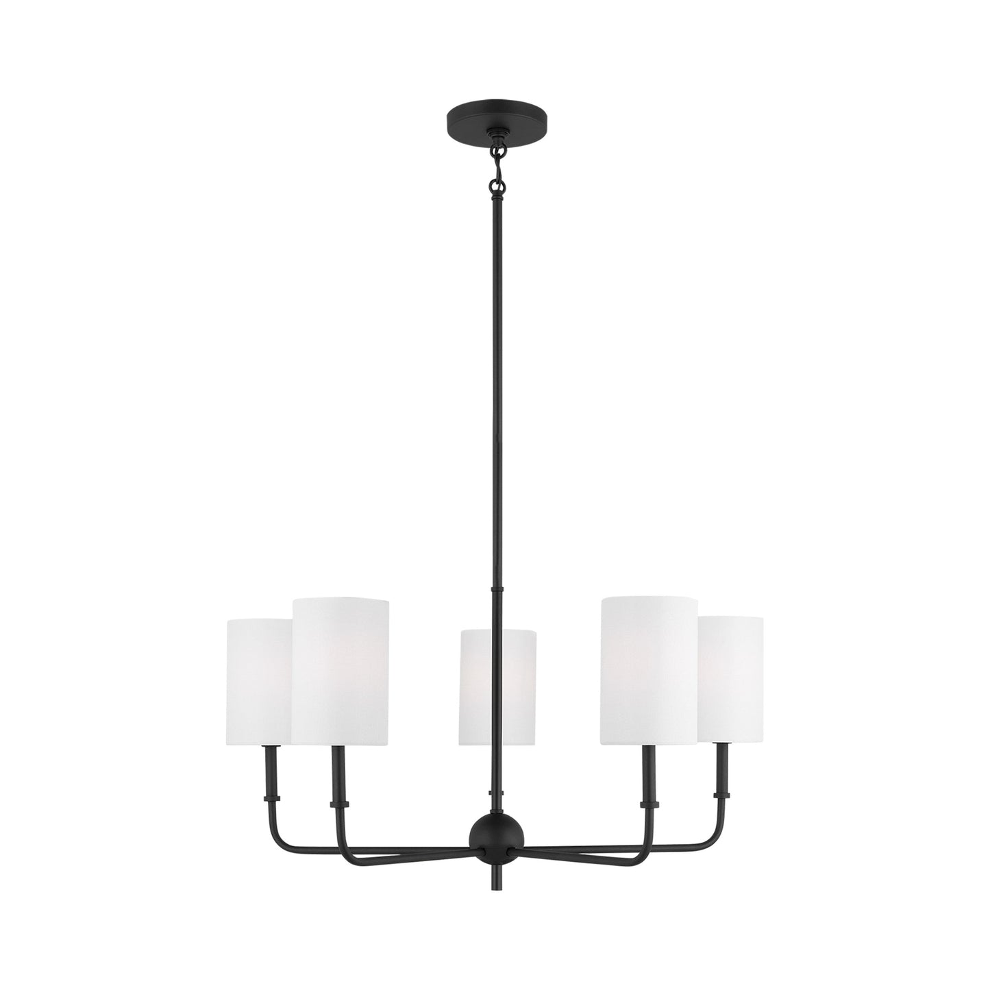 Foxdale Chandelier in Midnight Black (5-Light).