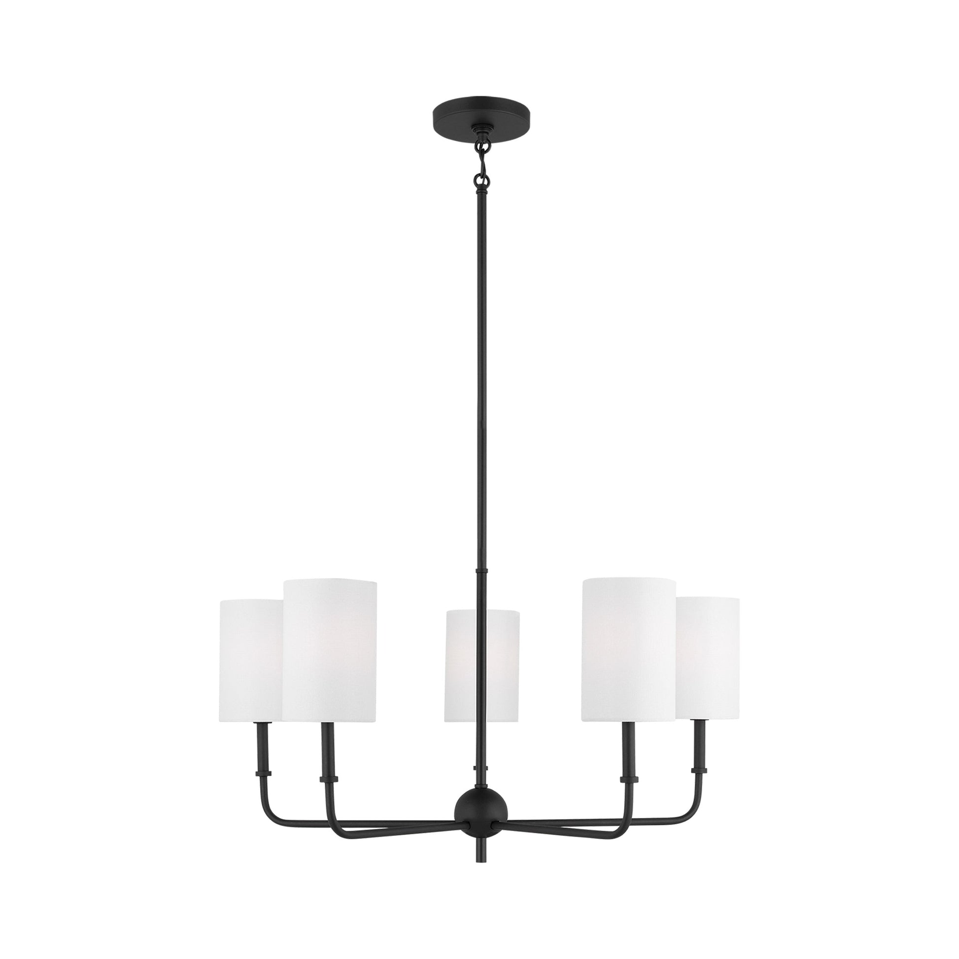 Foxdale Chandelier in Midnight Black (5-Light).
