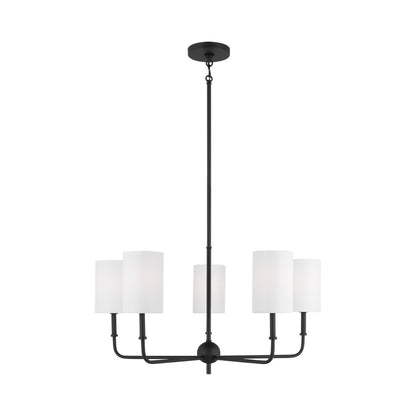 Foxdale Chandelier in Midnight Black (5-Light).