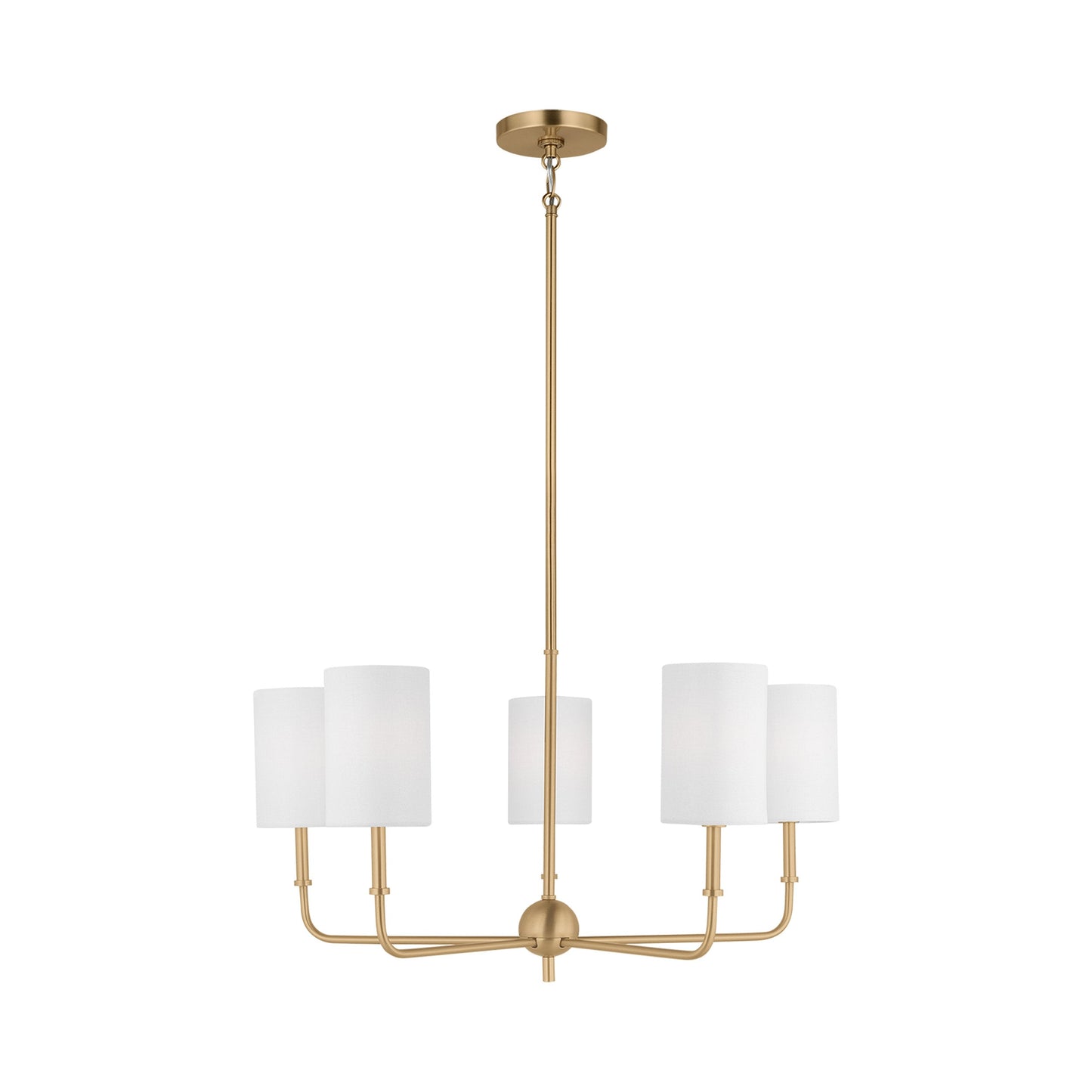 Foxdale Chandelier in Satin Brass (5-Light).