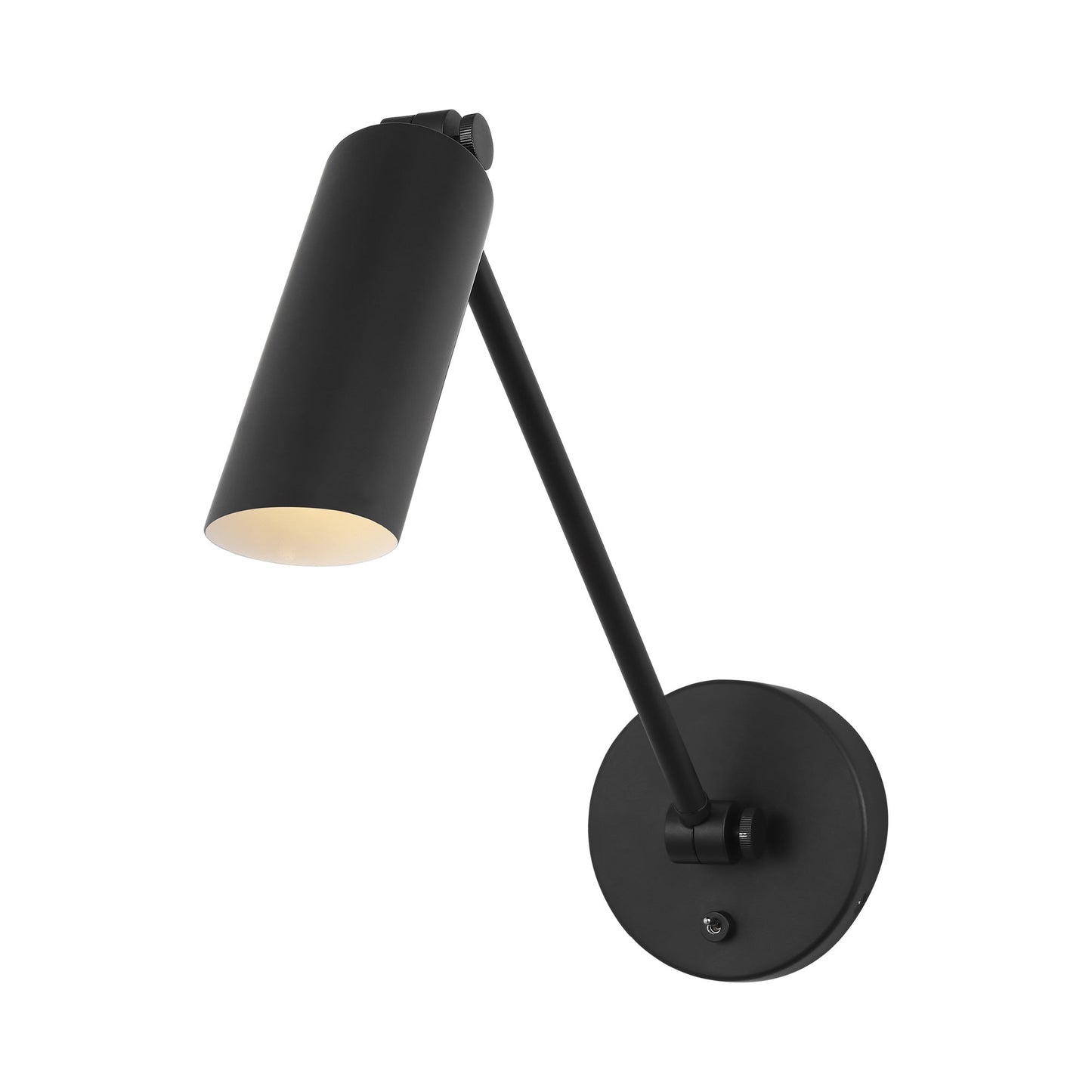 Frasar Swing Arm Wall Light in Midnight Black (Single Arm).