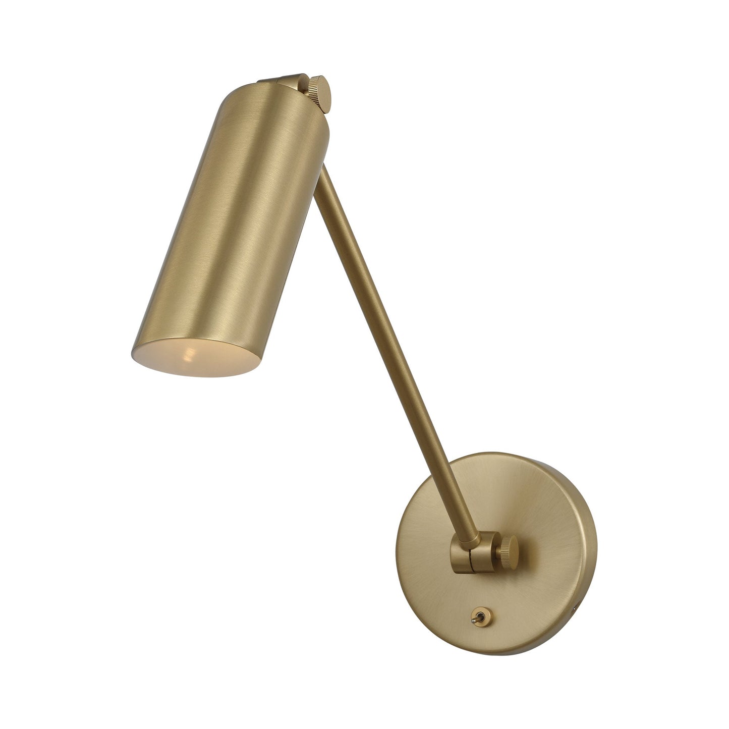 Frasar Swing Arm Wall Light in Satin Brass (Single Arm).