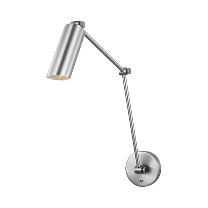 Frasar Swing Arm Wall Light in Brushed Nickel (Double Arm).