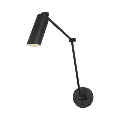 Frasar Swing Arm Wall Light in Midnight Black (Double Arm).