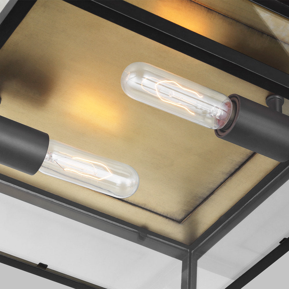 Freeport Outdoor Flush Mount Ceiling Light in Detail.