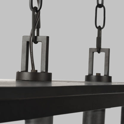Freeport Outdoor Linear Chandelier in Detail.