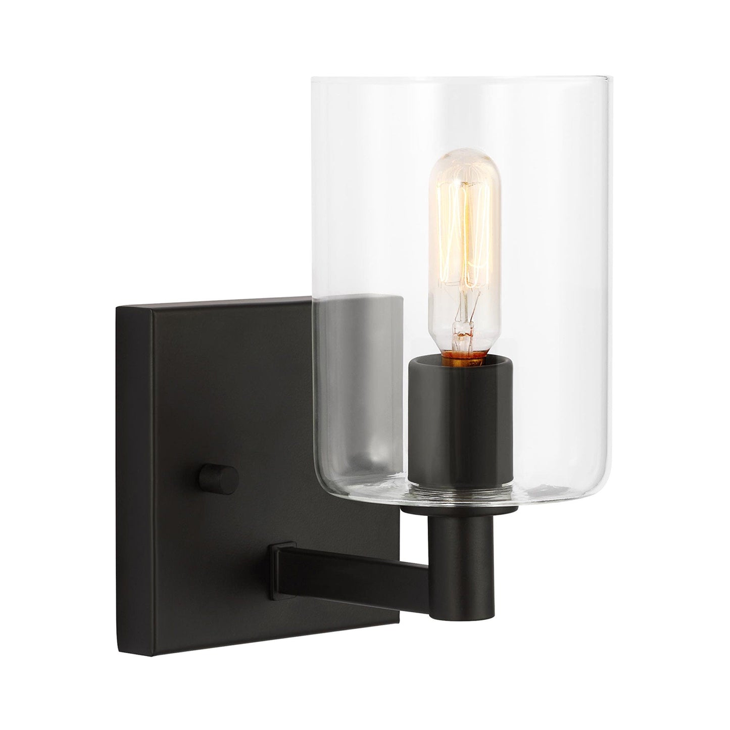 Fullton Bath Wall Light in Midnight Black (1-Light).