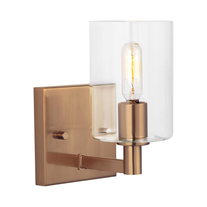 Fullton Bath Wall Light in Satin Brass (1-Light).