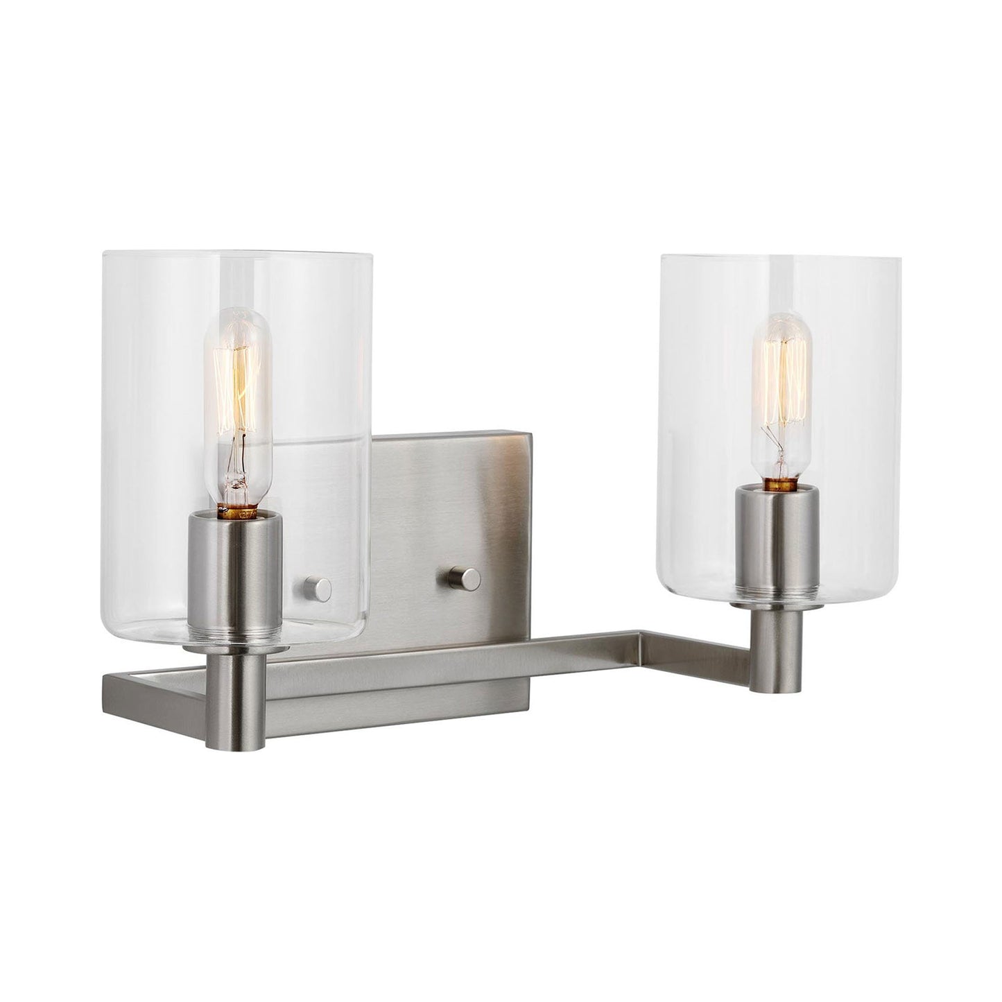 Fullton Bath Wall Light in Brushed Nickel (2-Light).