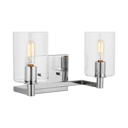 Fullton Bath Wall Light in Chrome (2-Light).