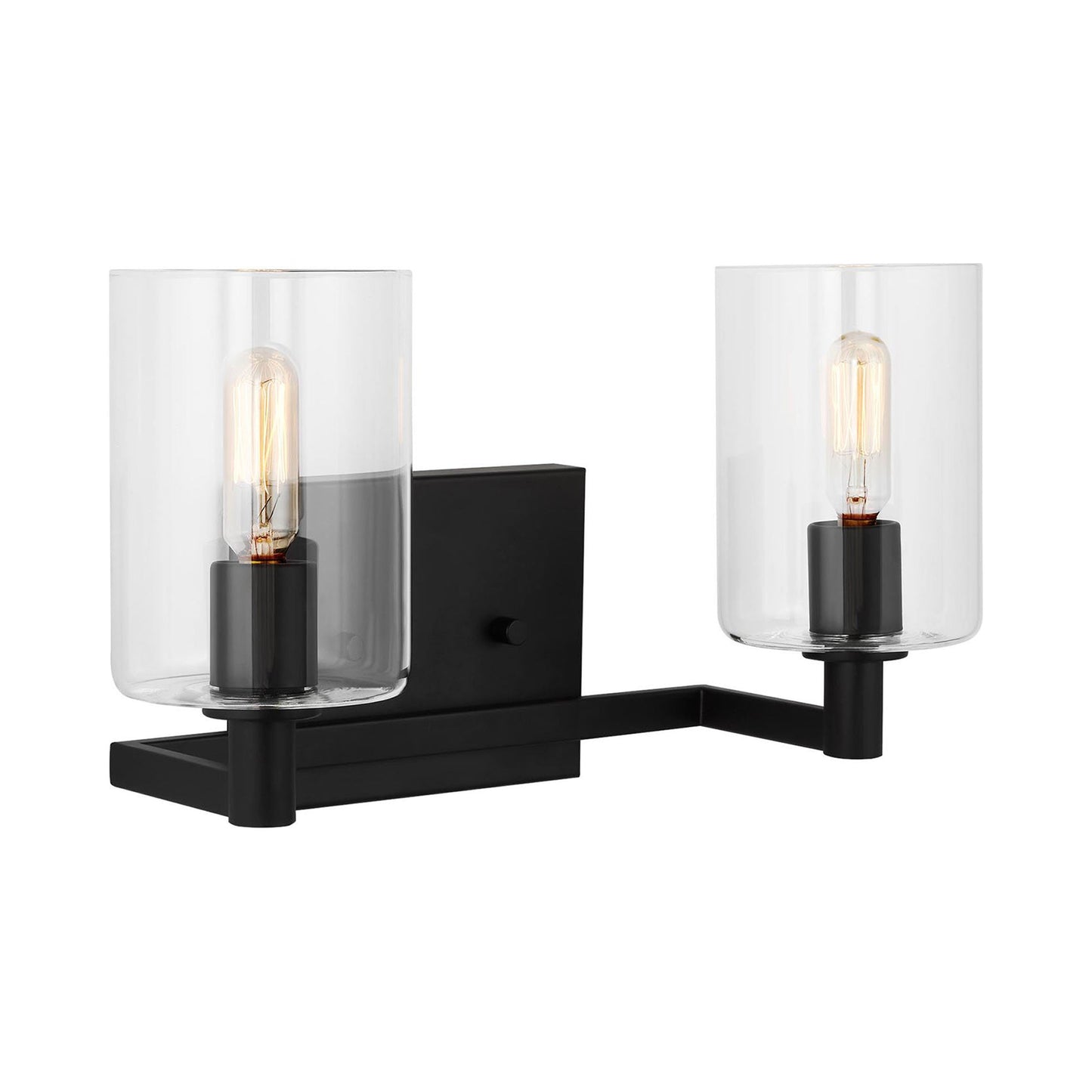 Fullton Bath Wall Light in Midnight Black (2-Light).
