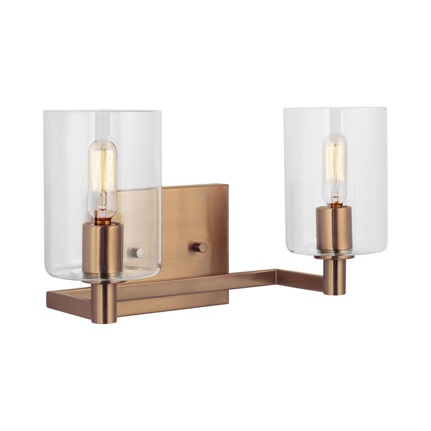 Fullton Bath Wall Light in Satin Brass (2-Light).