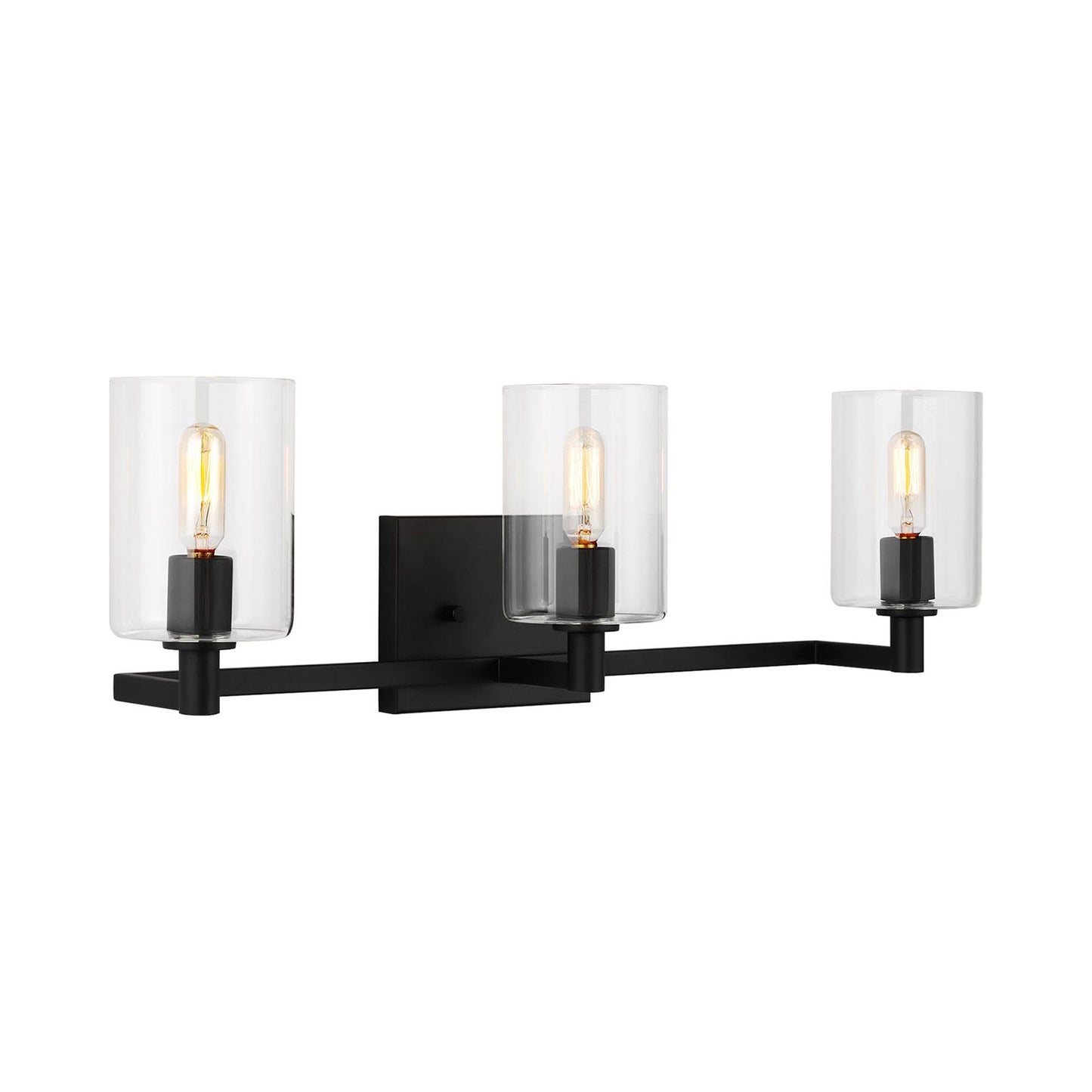 Fullton Bath Wall Light in Midnight Black (3-Light).