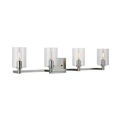 Fullton Bath Wall Light in Brushed Nickel (4-Light).