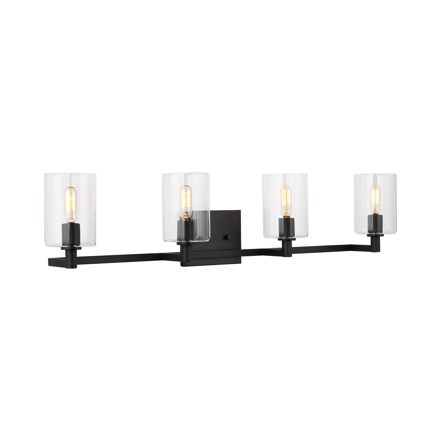 Fullton Bath Wall Light in Midnight Black (4-Light).