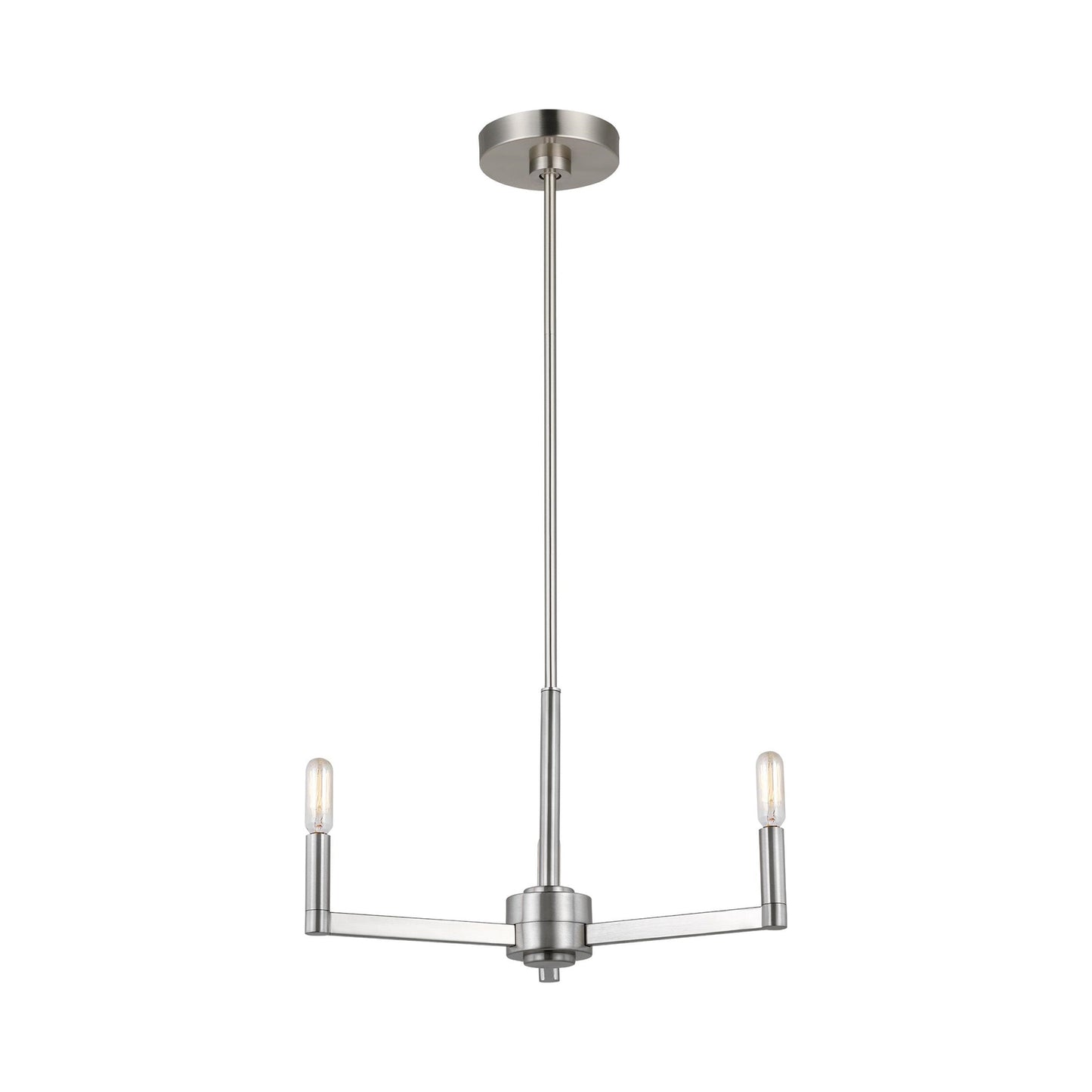 Fullton Chandelier in Brushed Nickel (3-Light/No Shade).