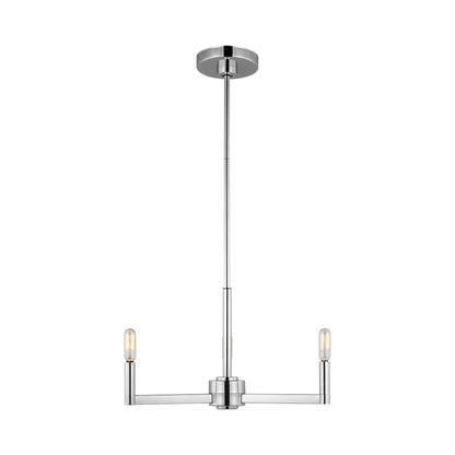 Fullton Chandelier in Chrome (3-Light/No Shade).