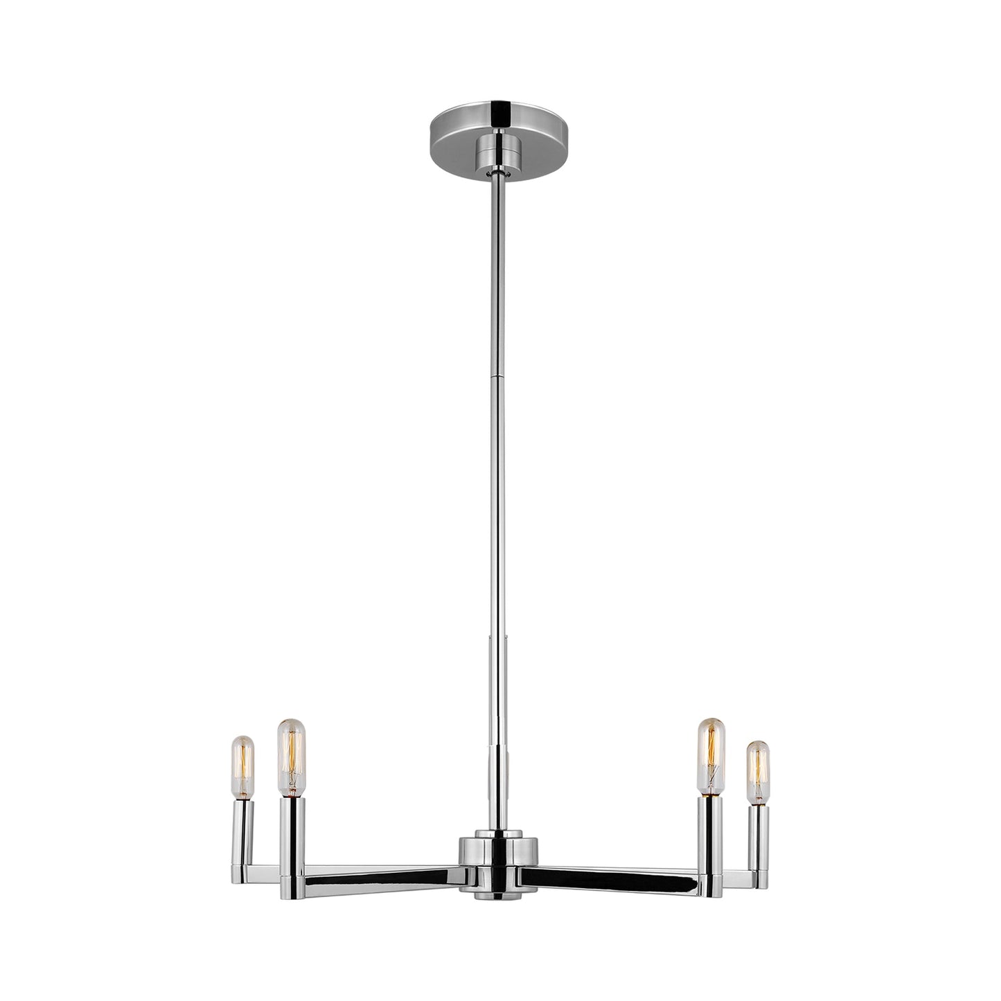 Fullton Chandelier in Chrome (5-Light/No Shade).