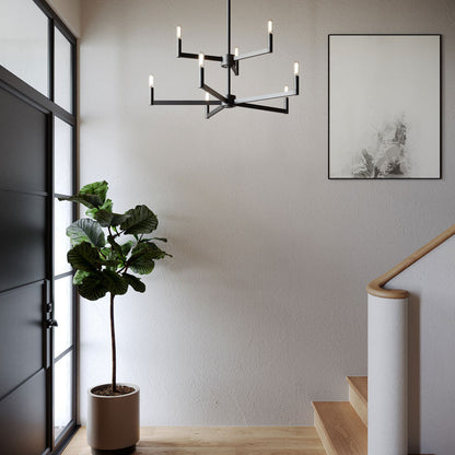 Fullton Chandelier in hallway.