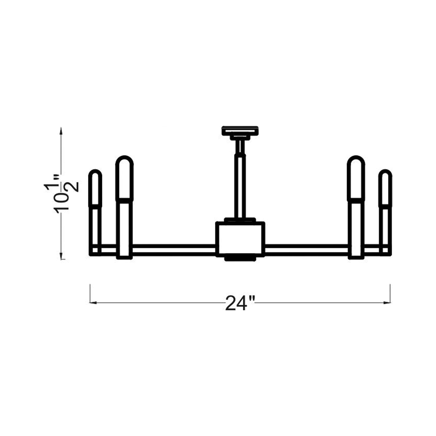 Fullton Chandelier - line drawing.