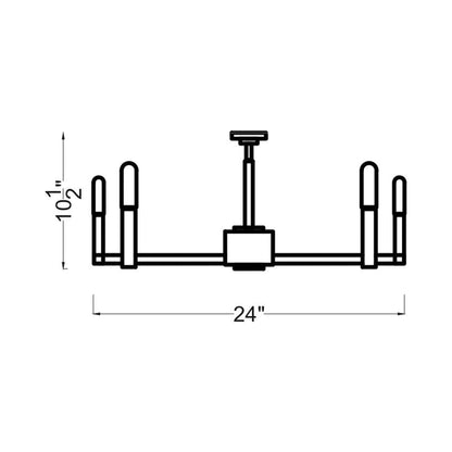 Fullton Chandelier - line drawing.