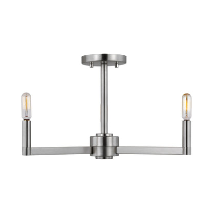 Fullton Semi-Flush Mount Ceiling Light in Brushed Nickel (No Shade).