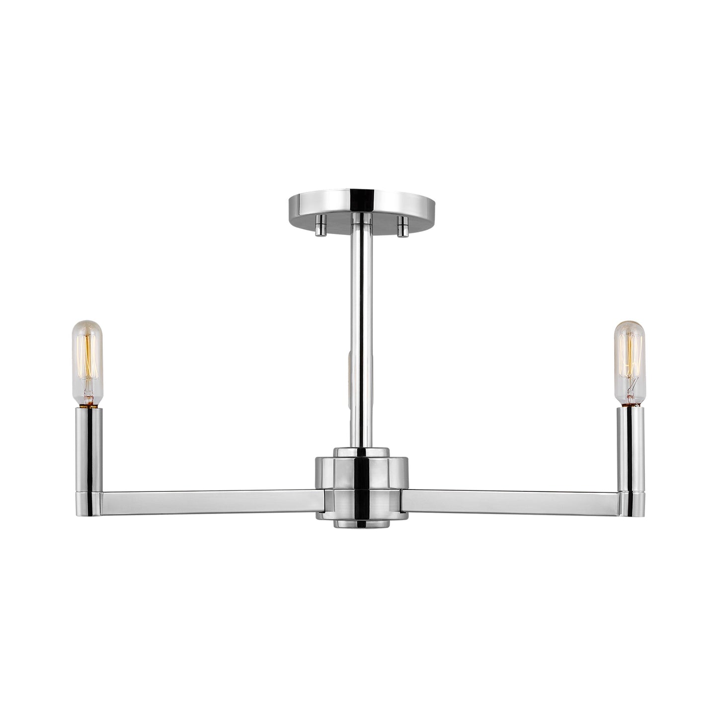 Fullton Semi-Flush Mount Ceiling Light in Chrome (No Shade).